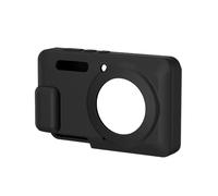 PROfezzion Custodia protettiva in silicone per Kodak PIXPRO FZ45, sottile, con pellicola proteggi schermo in vetro e cinturino da polso per fotocamera digitale Kodak FZ45, colore nero