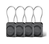 PROfezzion Custodia protettiva per Airtag, Portachiavi Airtag impermeabile IPX8 Custodia di copertura completa per il collare dell'animale domestico, chiavi dell'auto, bagagli (4PCS NERO)