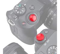 PROfezzion Non-avvitata Pulsante Di Otturatore per Panasonic Lumix LX100II LX100 ZS200 ZS100 ZS70 ZS60 ZS50 Fotocamera con Piatta Pulsante di Scatto (Concava e Convessa Kit Luminoso Rosso)