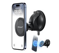 PROfezzion Porta Cellulare Doccia Magnetico, Supporto Telefono a Ventosa Riutilizzabile per Specchio, Bagno, e Cucina Compatibile con MagSafe iPhone 17 16 15 14 13 12 Pro Max e molti altri - Nero