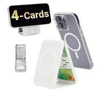 PROfezzion Portafoglio Magnetico Doppia Faccia per Telefono, Custodia Rigida con Blocco RFID per 4 Carte, Progettato per MagSafe, per iPhone 16 15 14 Pro Max Plus e Custodia MagSafe (Spessore 0.5")