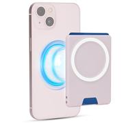 PROfezzion Portafoglio Magnetico Doppia Faccia, Portacarte Antiscivolo per 2 Carte - Compatibile con iPhone 16/15/14/13/12 Pro Max Plus & Custodie MagSafe (0.3") - Rosa