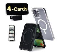 PROfezzion Portafoglio Wallet per MagSafe (4 Carte), Portacarte Magnetico Doppia Faccia & Blocco RFID per iPhone 17 16 15 14 13 12 Pro Max, Compatibile con Anello Cellulare & Supporto Auto per MagSafe