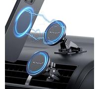 PROfezzion Supporto per Cruscotto e Presa d'Aria per Telefono in Auto Mag Safe, Supporto per Telefono Magnetico per iPhone 16 16 Plus 16 Pro 16 Pro Max & 15 14 13 12,con Adesivo 3M e Anello in Metallo