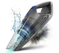 ProfiCare PC-AKS 3034, 3034-Aspirapolvere, 2 in 1, per Bagnato e Secco in Uno, Adatto a Tutte Le superfici, Potente Batteria agli ioni di Litio da 14,8 V, Colore, Alluminio, Blu-Antracite