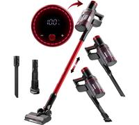 ProfiCare, Aspirapolvere a mano e a bastone 2in1, spazzola per pavimenti reversibile, duro, PC-BS3114, Rosso