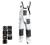 Profi Maurerbekleidung Giacca da Lavoro Bianco Pantaloni Salopette Abbigliamento