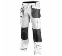 Profi Pantaloni da Lavoro Abbigliamento Vestiti Grigio Bianco S fino A XXL