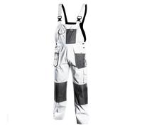 Profi Salopette Bianco Grigio Pantaloni Pittore Del Muratore Malerlatzhose