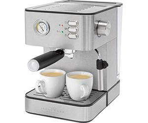 PROFICOOK PC-ES 1209 - Macchina per caffè espresso automatica, pressione massima 20 bar, funzione preriscaldamento, serbatoio dell'acqua da 1,8 litri, acciaio INOX