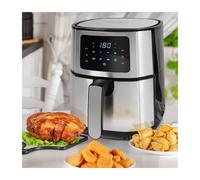 ProfiCook PC-FR 1239 H Friggitrice ad aria calda indipendente da 5,5 L, singola, nera in acciaio inossidabile