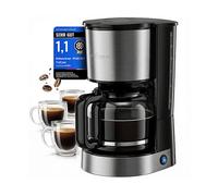 PROFICOOK PC-KA 1330 1.5 l macchina caffè americano, Argento, Nero