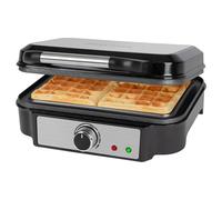 ProfiCook PC-WA 1240 - Piastra per waffle belghe con 2 superfici di cottura, piastra per waffle belga, 1000 Watt, rivestimento antiaderente in acciaio inox, grado di doratura a scelta