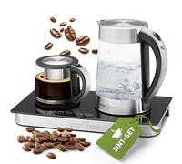 PC-TKS 1056 bollitore elettrico 1,7 L Nero, Stainless steel, Trasparente