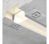 Profili alluminio per strisce LED 2 metri Lineari Angolari Incasso Cartongesso