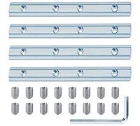 Profili Alluminio Strutturali Linea Retta Connettore Staffa Giunto per Profilati Alluminio con Profilo Estruso Serie 45 x 45 Con Viti e Chiave Inglese Utilizzato per Profilo in alluminio(4 pezzi)