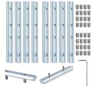 Profili Alluminio Strutturali Linea Retta Connettore Staffa Giunto per Profilati Alluminio con Profilo Estruso Serie 20 x 20 Con Viti e Chiave Inglese Utilizzato per Profilo in alluminio(8 pezzi)