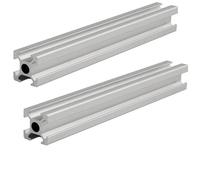 Profili di alluminio ferroviario, Estrusione di alluminio con scanalatura a V 2 pezzi 1515 Profili anodizzati e15x15mm Guide quadrate 100-400mm(400mm long)