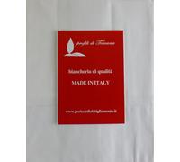profili di Toscana Coppia Federe in Raso di Puro Cotone a Tre Volant Made in Italy 50X80 (Bianco)