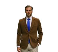profili di Toscana - Giacca Uomo Elegante Classica in Velluto Duca Visconti Made in Italy, Abbigliamento Uomo in Tessuto Velluto Duca Visconti di Modrone Elasticizzato (54, Miele)