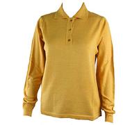 profili di Toscana Maglia, Polo Donna 3 Bottoni.Lana Merinos 80% Made in Italy (2XL, Giallo)