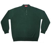 profili di Toscana, Polo Uomo Taglie Forti Merinos 50% Made in Italy (Verde, 5XL)