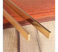 Profili di transizione in ottone per pavimenti in legno e piastrelle, robusti listelli di finitura, soglie in ottone lucidato/spazzolato, battiscopa per carichi pesanti 5 x 10 mm