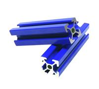 Profili in alluminio, 2 pezzi rosso 2020 da 100mm a 500mm lunghezza guida lineare 200mm 400mm for banco di lavoro stampante 3D fai te CNC(Blue,500mm long)