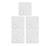 Profili in alluminio Copertura finale 8080 Doppio slot TAPS 5pcs Silver per router CNC di stampante 3D (Argent)