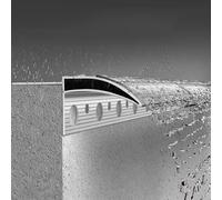 Profili in Alluminio per Esterni, Profilo per grondaia, Dispositivo di Protezione per pareti con Barra antigoccia a Becco d'aquila, Striscia di Finitura per Tetto/grondaia/Bordo Parete, Facile da