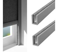 Profili Laterale Oscuranti per la Luce, Bloccanti della Luce a Canale U | Guide Laterali Bloccanti per Tende e Oscuranti, Tutela della privacy, Striscia Oscurante per Fessure(Grigio,150cm/59.1 in)