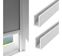 Profili Laterale Oscuranti per la Luce, Bloccanti della Luce a Canale U | Guide Laterali Bloccanti per Tende e Oscuranti, Tutela della privacy, Striscia Oscurante per Fessure(Bianca,160cm/63.0 in)