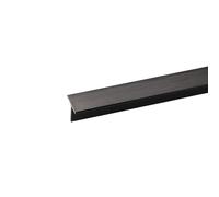Profilo a T 1 m 15x15 mm alluminio anodizzato nero Nero