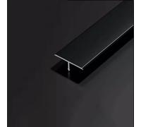 Profilo A T In Alluminio, 3 Pezzi × 90 Cm, Striscia Divisoria Piatta, Per Soglie Delle Porte E Per Colmare Gli Spazi Vuoti Tra Le Doghe In Laminato E Le Piastrelle(Black,10mm*90cm)