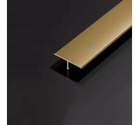 Profilo A T In Alluminio, 3 Pezzi × 90 Cm, Striscia Divisoria Piatta, Per Soglie Delle Porte E Per Colmare Gli Spazi Vuoti Tra Le Doghe In Laminato E Le Piastrelle(Gold,33mm*90cm)