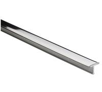 Profilo a T in Alluminio da 2 Metri | Finitura Cromo Lucido e Satinato | 2 Misure Disponibili per Rifiniture Perfette (Cromo Lucido, 15x15x1,5 mm)