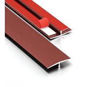 Profilo a T in Alluminio per Transizione Pavimento - Soglie e Giunzioni tra Laminato, Piastrelle e Vinile, Moulding Metallico a T Autoadesivo(Red,4cm*145cm)