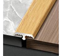 Profilo a T in Alluminio, Striscia di Transizione per Pavimenti e Docce | Design a T Resistente per Dividere al Meglio gli Spazi Ottimo Riempimento Fessure con Una Finitura Elegante