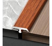 Profilo a T in Alluminio, Striscia di Transizione per Pavimenti e Docce | Design a T Resistente per Dividere al Meglio gli Spazi Ottimo Riempimento Fessure con Una Finitura Elegante