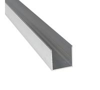 Profilo a U in alluminio | AlMgSi0,5 | EN AW-6060 | grezzo/non lavorato | 20 x 20 x 20 x 2 mm | Lunghezza: 2.000 ± 5 mm