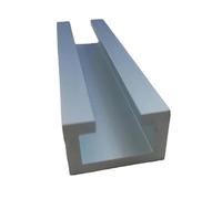 Profilo a U in alluminio, Canale a T in alluminio 6063 20-50 mm x 50 cm 2 pezzi(24x10x10mm,50cm x 1pcs)