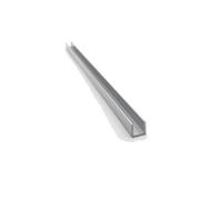 Profilo a U in lega di alluminio, Profilo a U 6063 Profilo a U in alluminio con canale a U Striscia for bordi rivestita in vetro Dimensioni multiple 2 pezzi 50 cm(5x5x0.6mm)
