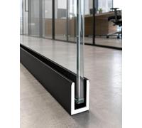 Profilo a U Vetro Profilo a U di Fissaggio per Schermo In Vetro | Profilo di Fissaggio per Pannello Doccia Fisso, Moderne Protezioni per I Bordi,guida di Fissaggio a Parete/pavimento/soffitto