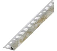 Profilo ad Angolo Jolly PVC Grigio Marmorizzato Mm 8 x 2 5 M 5 Pezzi Alfer