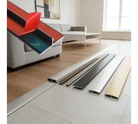 Profilo Alluminio A Forma Di T 3x90cm - Striscia Di Transizione Autoadesiva Per Parquet Laminato E Pavimento SPC, Facile Installazione Senza Trapano(Gold,3pcs*90 * 4cm)