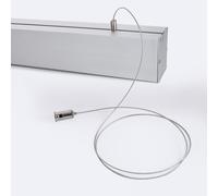 Profilo Alluminio a Sospensione per Striscia LED fino a 22mm con Copertura