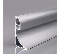 Profilo Alluminio a Veletta Silver 36,5X60mm Spazio Led Max 10,5cm Con la