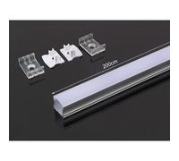 Profilo Alluminio Alta Profonda 17,2X14,4mm Completo Di Copertura Satinata