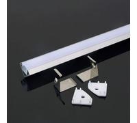 PROFILO ALLUMINIO ANGOLO PER STRISCE LED DA 2MT OPACO VT-8114-LED3356 V-TAC