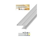 PROFILO ALLUMINIO BIANCO 2 MT MOD. LUNA PER STRISCE LED COPERTURA A SCELTA